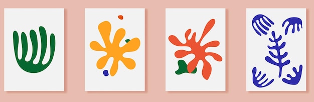 Set of 4 Matisse inspired wall art posters