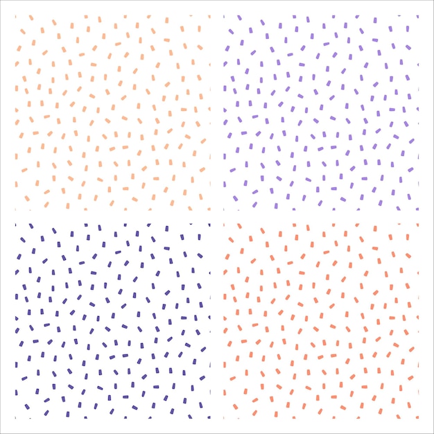 파스텔 스프링클과 함께 4 개의 색 무 무 패턴 세트