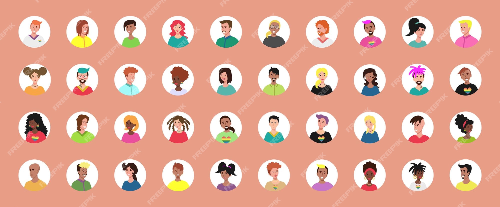 Set of Avatars Icons  Avatar, Icon, People icon