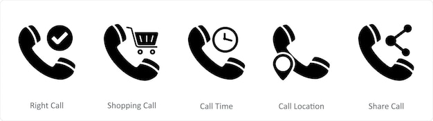 Набор из 5 значков контакта как право звонок покупки звонок звонок время