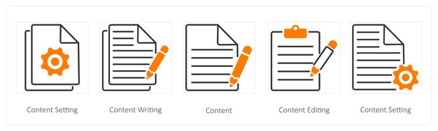 コンテンツを設定するための 5 つの SEO アイコンセット