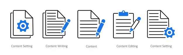 コンテンツを設定するための 5 つの SEO アイコンセット