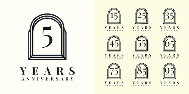 5周年を95周年のテンプレートデザインに設定