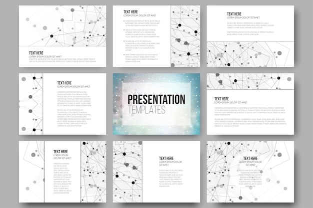 프리젠 테이션 슬라이드를위한 9 가지 템플릿 세트