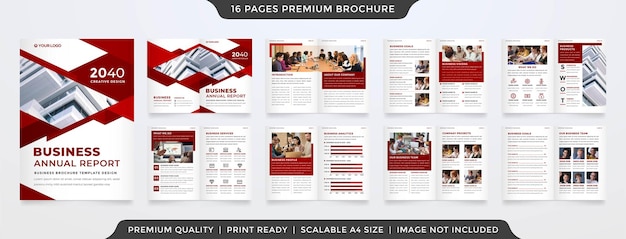 Set of a4 brochure template premium style