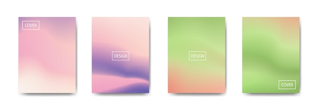 set of abstract background with beautiful gradation color colorful background for poster flyer