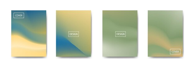 set of abstract background with beautiful gradation color colorful background for poster