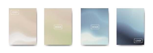 set of abstract background with beautiful gradation color colorful background for poster