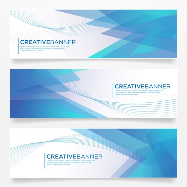 Vector set of abstract banner template