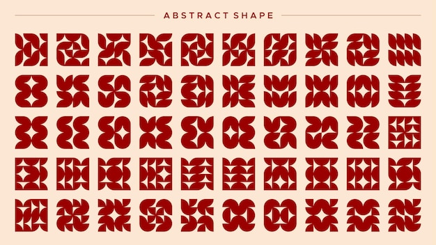 set of abstract basic pattern design template.