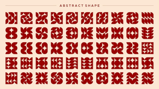 Set of abstract basic pattern design template.