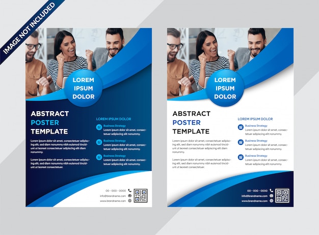 Set of abstract business poster template