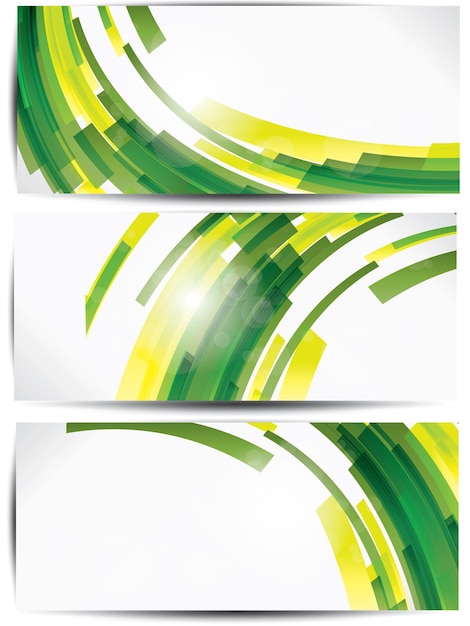 Vector set of abstract colorful web headers and cards abstract vector illustration with background