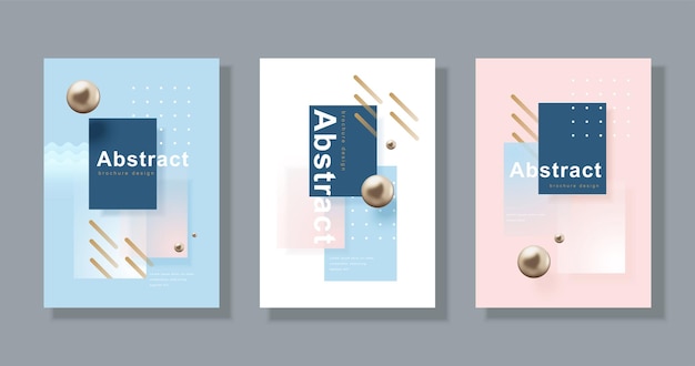 Set of abstract cover template