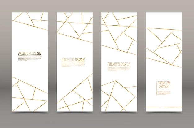 A set of abstract designs for covers banners posters and creative ideas Vector layout template