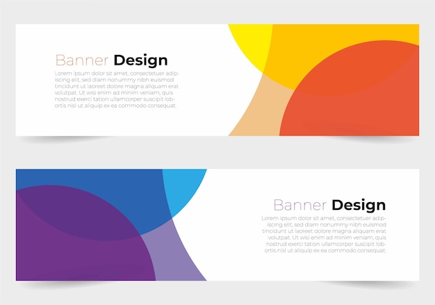 set of abstract geometri banner template