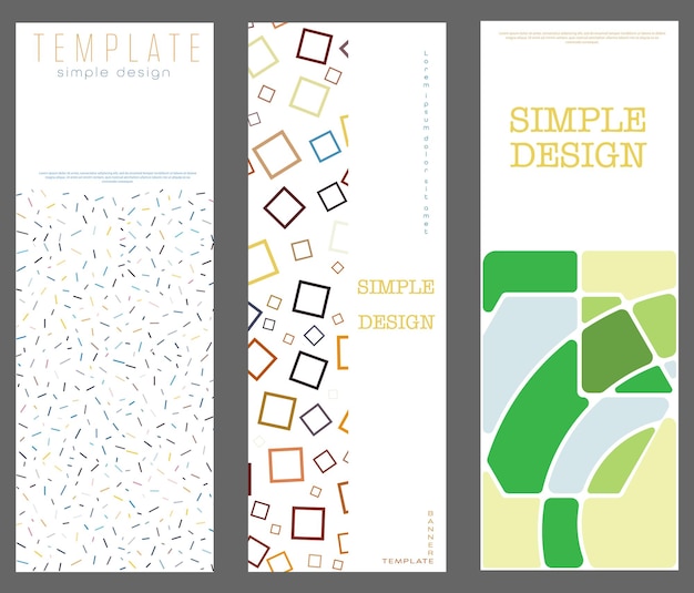 A set of abstract geometric design layouts The idea for title pages covers books brochures flyers posters booklets Template for interior and decoration ideas Simple style