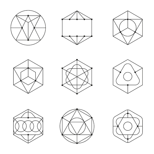 Impostare vettore di forme geometriche astratte