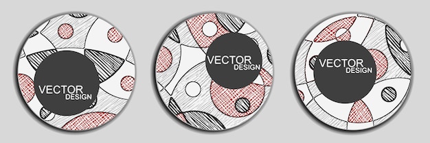 Vector set of abstract graphic circle elements vector designx9