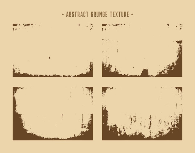 Vector set of abstract grunge texture