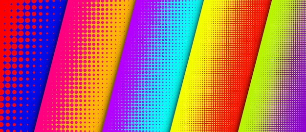 Set of abstract halftone colorful backgrounds