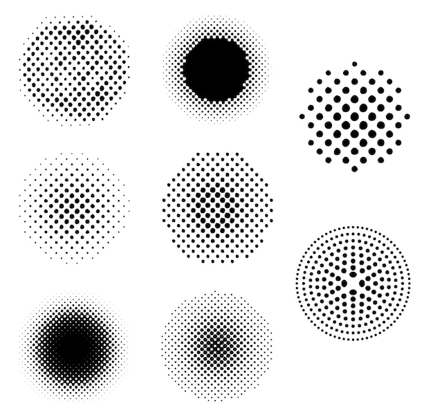 Set of Abstract Halftone