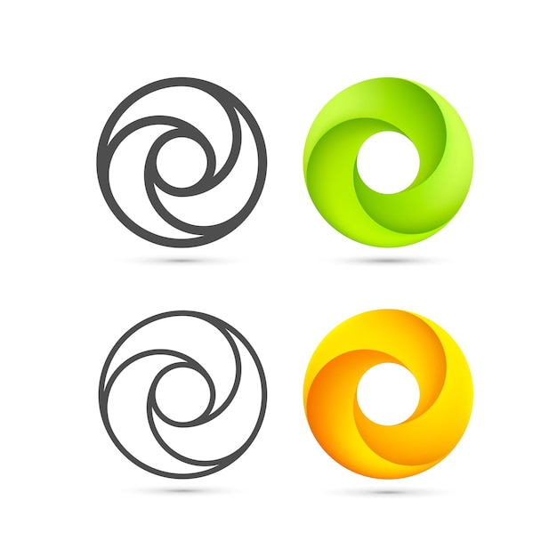 Set of abstract infinite loop template. vector illustration