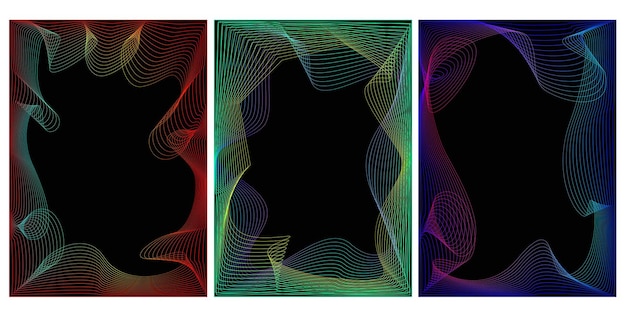 Набор абстрактных линейных фонов Gradient