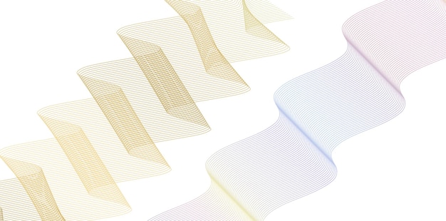 set abstract lines colors design element on white background of waves vector illustration eps 10 for grunge elegant business card print brochure flyer banners cover book label fabric