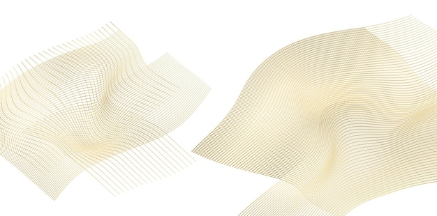 グランジ エレガントな名刺印刷パンフレット チラシ バナー カバー本ラベル生地の波ベクトル イラスト eps 10 の白い背景の上の抽象的な線色デザイン要素を設定します。