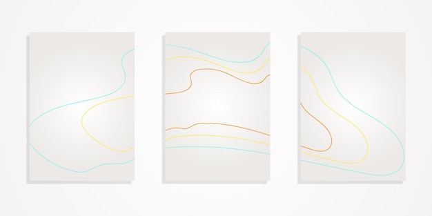 Set of abstract papper design