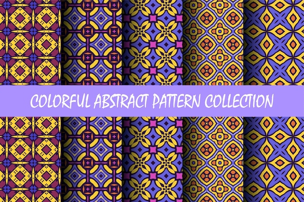 Set of abstract pattern style