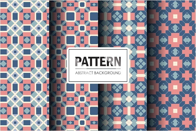 Set of abstract pattern with minimal style