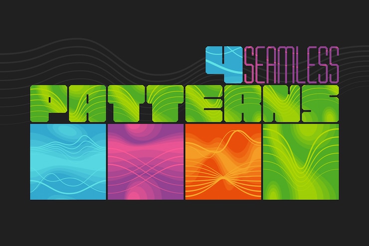 Vector set of abstract patterns