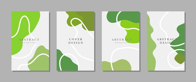 Set of abstract vector backgrounds for covers presentations social media posts design and creativity