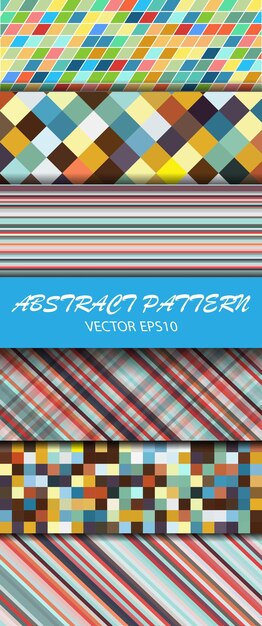 Set of abstract vector patterns for a wide range of applications backgrounds banners posters textures prints and theme design