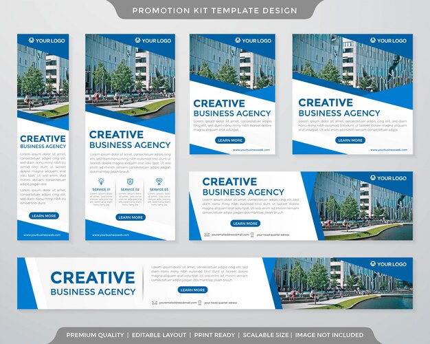 Set of ads banner template