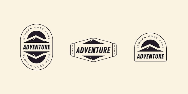 Vector set of adventure logo design