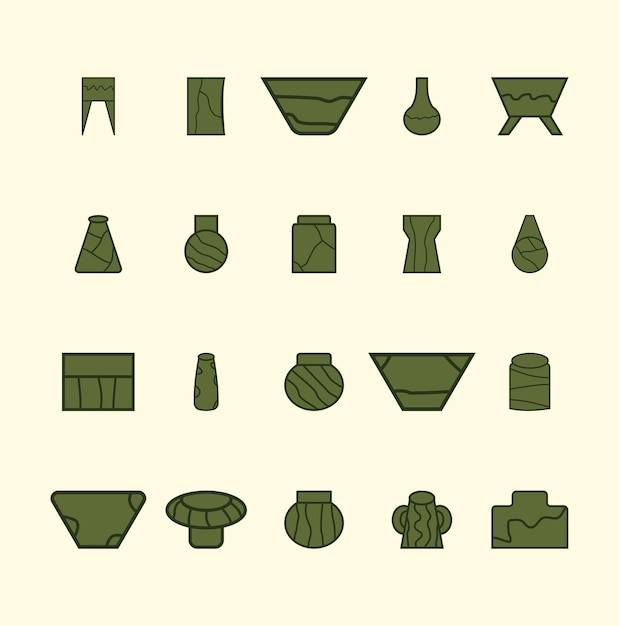 set of aesthetic plant pot