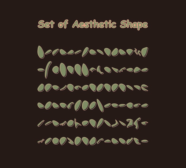 Set of aesthetic shapes