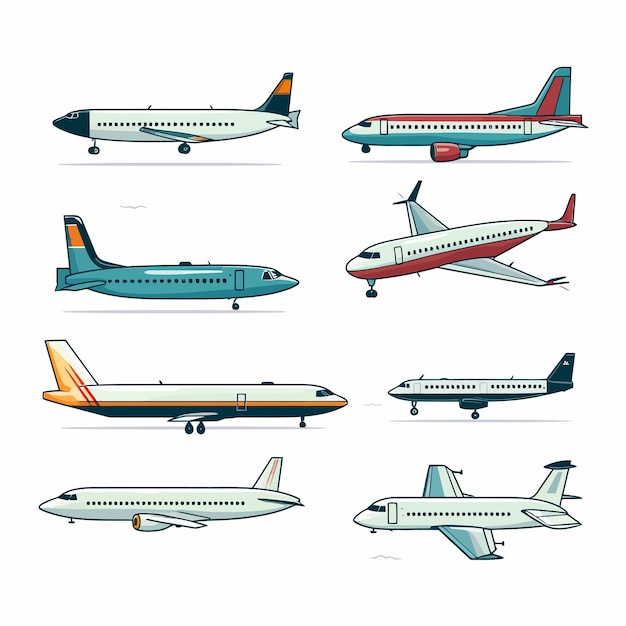 Set of airplanes