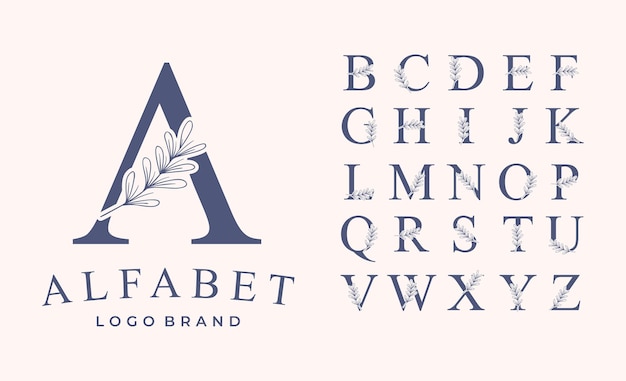 Set of alphabet logo collection set