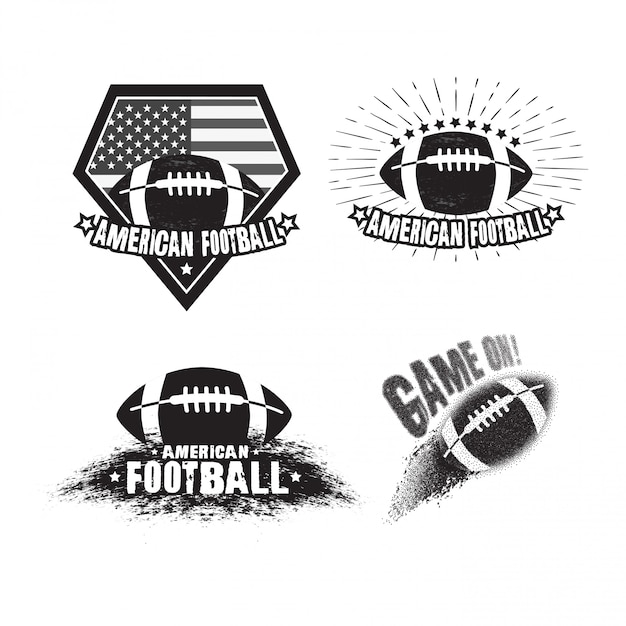 Set of american football emblem