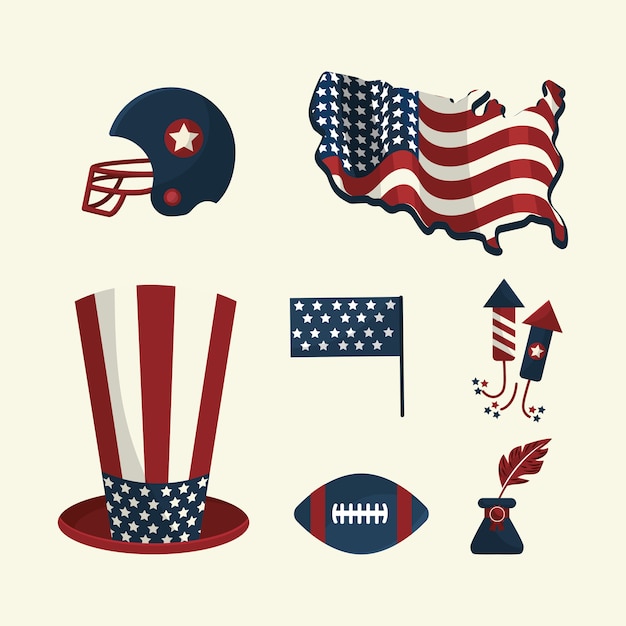 set american tradition elements icons