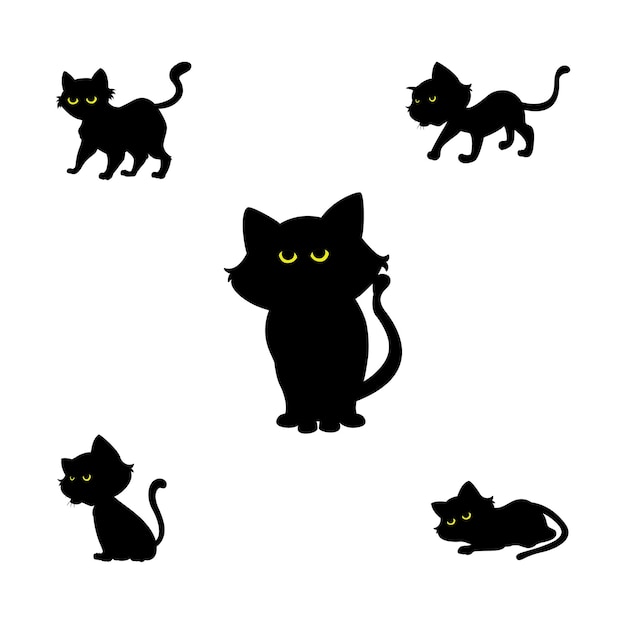 Set di animali silhouette design