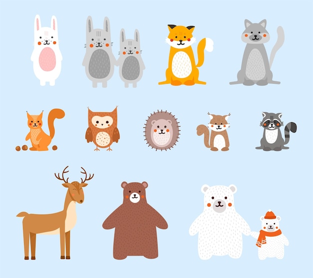 Set of animals