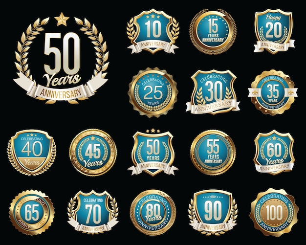 Set di badge anniversario