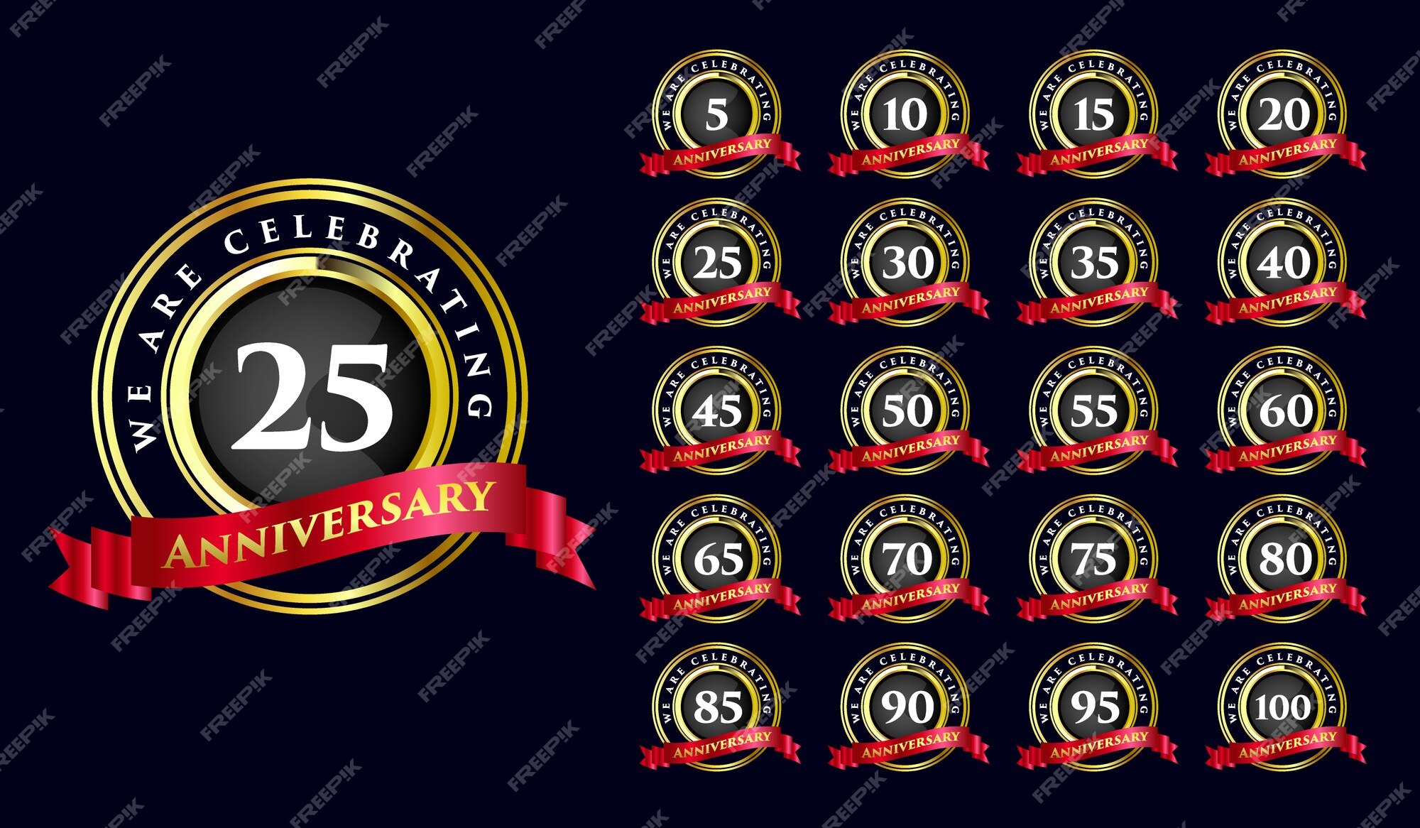 Milestone Anniversary Badges