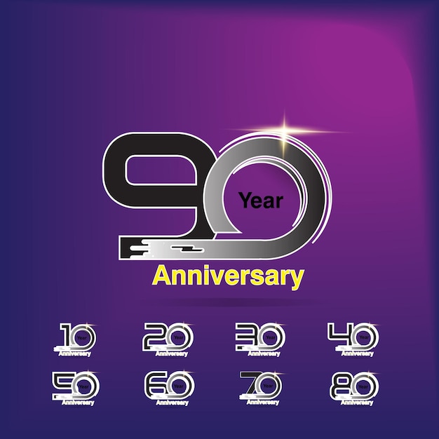 SET ANNIVERSARY CELEBRATION DESIGN ILLUSTRATION