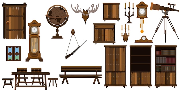 set of antique furniture furniture for interior